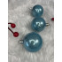 Set globuri de Craciun, 37 bucati, 3-8cm, albastru perla [12]