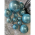 Set globuri de Craciun, 37 bucati, 3-8cm, albastru perla [10]