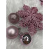 Set globuri si decoratiuni de Craciun, 155 piese, diverse dimensiuni, roz [18]