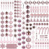 Set globuri si decoratiuni de Craciun, 155 piese, diverse dimensiuni, roz [8]