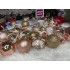 Set globuri si decoratiuni de Craciun, 77 piese, diverse dimensiuni, roz auriu [20]