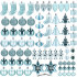 Set globuri si decoratiuni de Craciun, 77 piese, diverse dimensiuni, albastru [16]