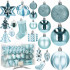 Set globuri si decoratiuni de Craciun, 77 piese, diverse dimensiuni, albastru [11]