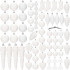 Set globuri si decoratiuni de Craciun, 72 piese, diverse dimensiuni, alb [12]