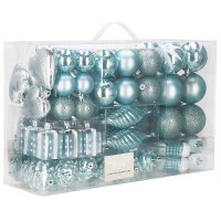 Set globuri si decoratiuni de Craciun, 72 piese, diverse dimensiuni, albastru Set globuri si decoratiuni de Craciun, 72 piese, diverse dimensiuni, albastru