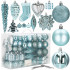 Set globuri si decoratiuni de Craciun, 72 piese, diverse dimensiuni, albastru [4]