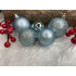 Set globuri si decoratiuni de Craciun, 72 piese, diverse dimensiuni, albastru [23]