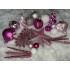 Set globuri si decoratiuni de Craciun, 101 piese, diverse dimensiuni, alb roz [21]