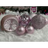Set globuri si decoratiuni de Craciun, 101 piese, diverse dimensiuni, alb roz [8]