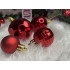 Set globuri si decoratiuni de Craciun, 105 piese, diverse dimensiuni, alb rosu [22]