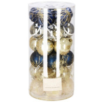 Set globuri de Craciun cu modele de sarbatori, 30 bucati, 6cm, multicolor