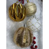 Set globuri de Craciun, 16 bucati, 8cm, 6 modele, auriu [16]