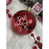 Set globuri de Craciun, 16 bucati, 8cm, 8 modele, rosu alb [14]