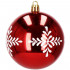 Set globuri de Craciun, 16 bucati, 8cm, 8 modele, rosu alb [9]