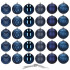 Set globuri de Craciun, 30 bucati, 6 modele, 8cm, albastru inchis [3]