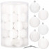 Set globuri de Craciun, 30 bucati, 8cm, 6 modele, alb [2]