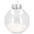 Set globuri de Craciun Inedit, 30 bucati, 7cm, transparente si alb [4]