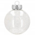 Set globuri de Craciun Inedit, 30 bucati, 7cm, transparente si alb [5]