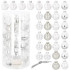 Set globuri de Craciun Inedit, 30 bucati, 7cm, transparente si argintiu [4]