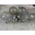 Set globuri de Craciun Inedit, 30 bucati, 7cm, transparente si argintiu [28]