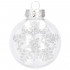 Set globuri de Craciun Inedit, 30 bucati, 7cm, transparente si argintiu [7]