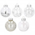 Set globuri de Craciun Inedit, 30 bucati, 7cm, transparente si argintiu [11]