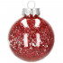Set globuri de Craciun Inedit, 30 bucati, 7cm, transparente si rosu [7]