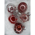 Set globuri de Craciun Inedit, 30 bucati, 7cm, transparente si rosu [11]