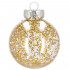 Set globuri de Craciun Inedit, 30 bucati, 7cm, transparente si auriu [4]