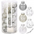 Set globuri de Craciun Inedit, 30 bucati, 6cm, transparente si argintiu [2]