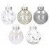 Set globuri de Craciun Inedit, 30 bucati, 6cm, transparente si argintiu [3]