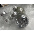 Set globuri de Craciun Inedit, 30 bucati, 6cm, transparente si argintiu [21]