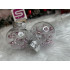 Set globuri de Craciun Inedit, 24 bucati, 5cm, transparente si roz pal [17]