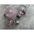 Set globuri de Craciun Inedit, 24 bucati, 5cm, transparente si roz pal [19]