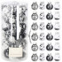 Set globuri de Craciun Inedit, 24 bucati, 5cm, transparente cu interior negru [2]