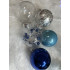 Set globuri de Craciun Inedit, 30 bucati, 6cm, transparente si albastru [21]