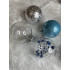 Set globuri de Craciun Inedit, 30 bucati, 6cm, transparente si albastru [26]