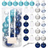 Set globuri de Craciun Inedit, 30 bucati, 6cm, transparente si albastru [6]
