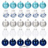 Set globuri de Craciun Inedit, 30 bucati, 6cm, transparente si albastru [9]