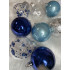 Set globuri de Craciun Inedit, 30 bucati, 6cm, transparente si albastru [11]