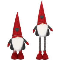 Figurina Craciun, Spiridus, picioare telescopice, inaltime extensibila 51-70cm Figurina Craciun, Spiridus, picioare telescopice, inaltime extensibila 51-70cm