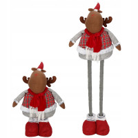 (DL) Figurina Craciun, Ren, picioare telescopice, inaltime extensibila 55-95cm (DL) Figurina Craciun, Ren, picioare telescopice, inaltime extensibila 55-95cm