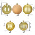 Set globuri decorative, 36 bucati, plastic, 6.5 cm, auriu si ecru [12]