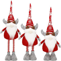 Figurina Craciun, Spiridus, picioare telescopice, inaltime extensibila 60-80cm