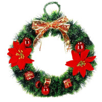 Coronita pentru Craciun, 35 cm, din brad artificial, cu decoratiuni, verde Coronita pentru Craciun, 35 cm, din brad artificial, cu decoratiuni, verde