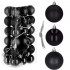 Set globuri de Craciun, 36 bucati, 3 modele, 3cm, negru [10]