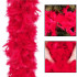 Ghirlanda pentru decor sau bradul de Craciun, model puf si pene, rosu intens, 180cm [4]