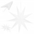 Stea decorativa 3D din hartie, cu 9 colturi, 60cm, alba [6]