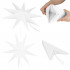 Stea decorativa 3D din hartie, cu 9 colturi, 60cm, alba [7]