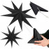 Stea decorativa 3D din hartie, cu 9 colturi, 60cm, neagra [7]